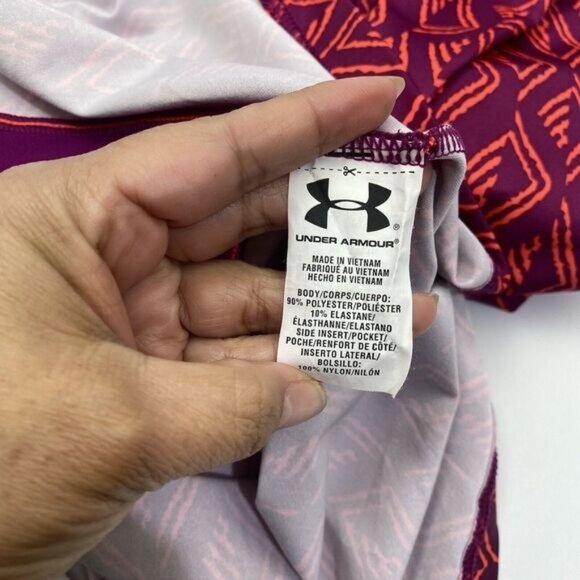 Women Under Armour Heat Gear Long Sleeve Purple Fitted Turtle Neck Shirt Large - Picture 8 of 10